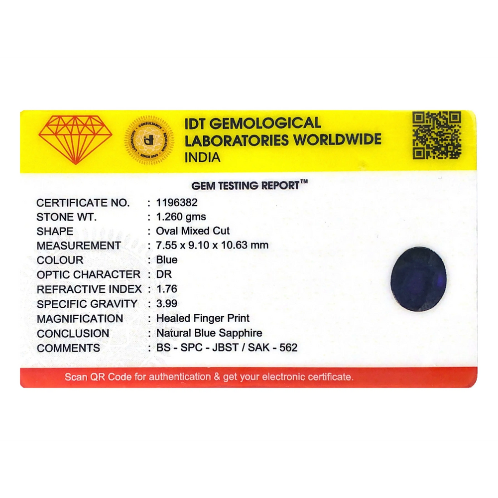 Blue Sapphire - 6.3 Carat