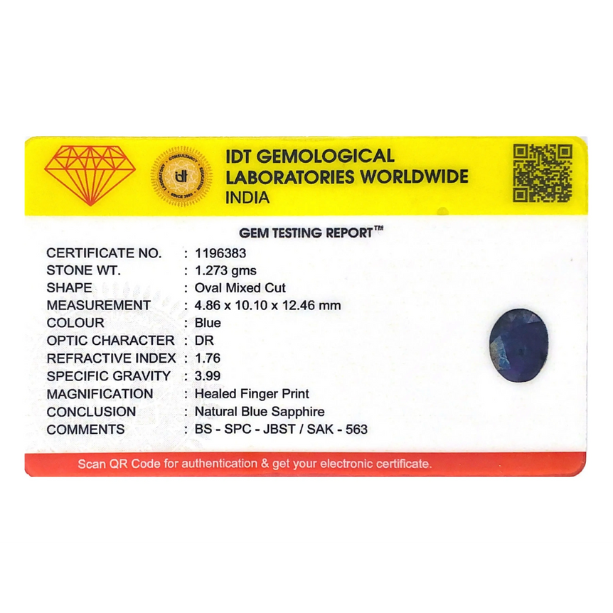 Blue Sapphire - 6.37 Carat