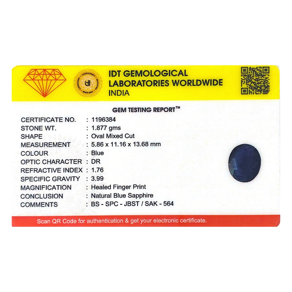 Blue Sapphire - 9.39 Carat