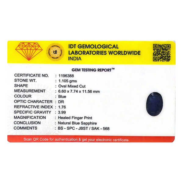 Blue Sapphire - 5.53 Carat