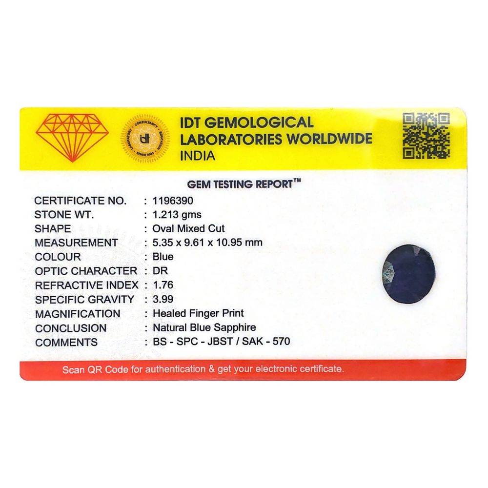 Blue Sapphire - 6.07 Carat