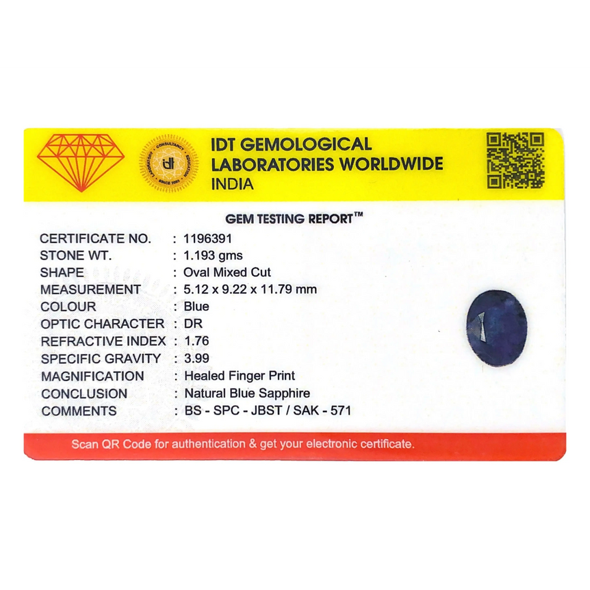Blue Sapphire - 5.97 Carat