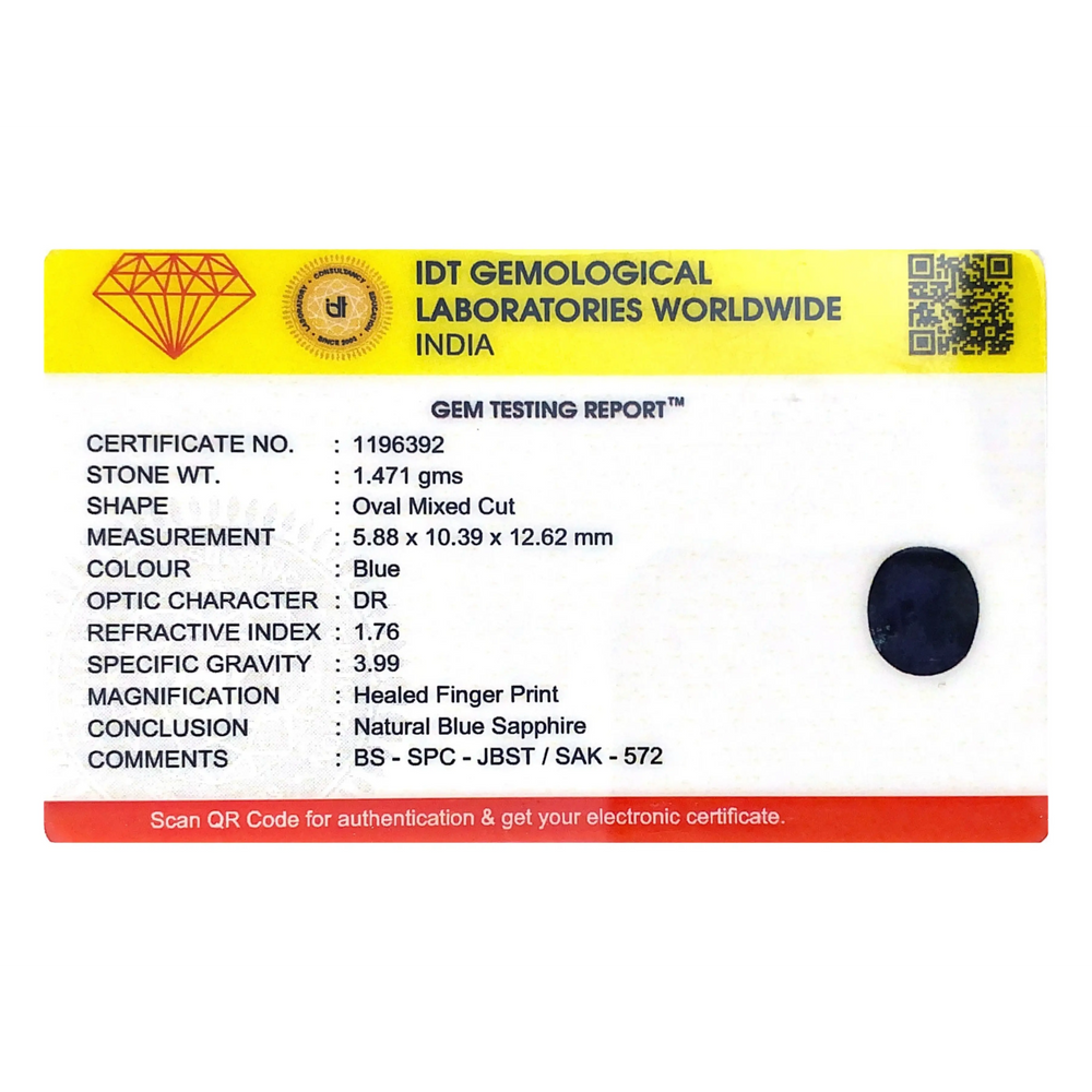 Blue Sapphire - 7.36 Carat