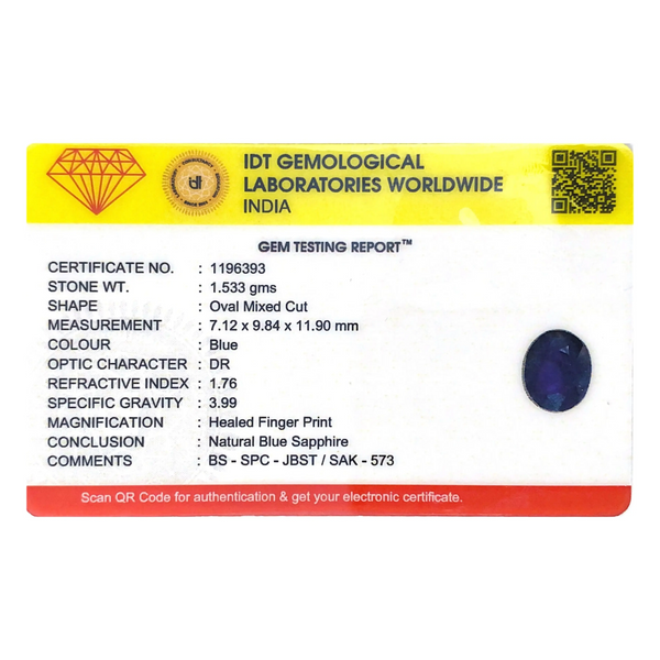 Blue Sapphire - 7.67 Carat