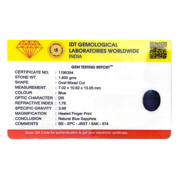 Blue Sapphire - 9 Carat