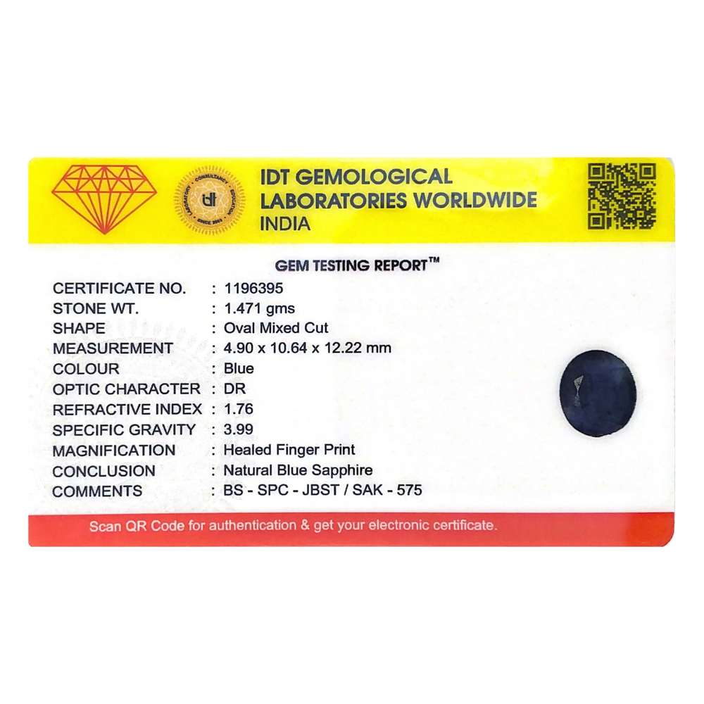 Blue Sapphire - 7.36 Carat