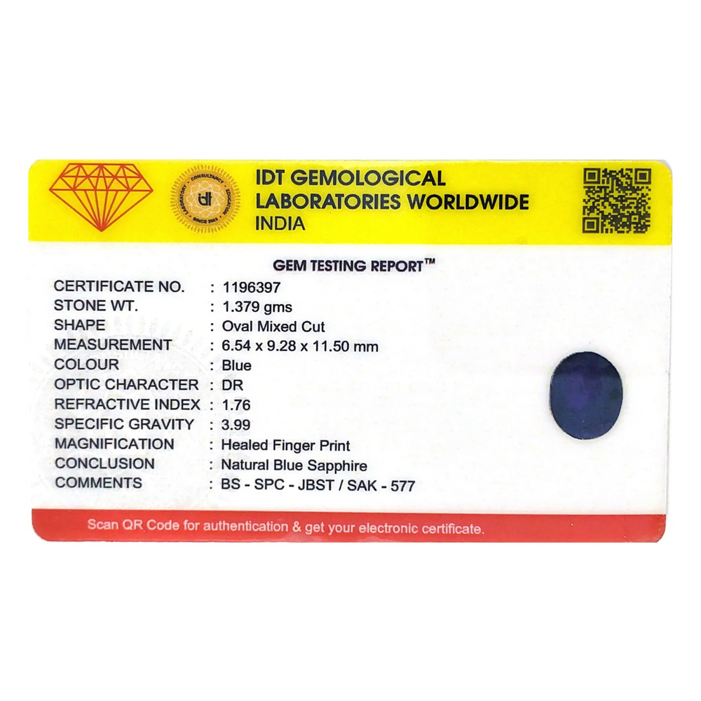 Blue Sapphire - 6.9 Carat