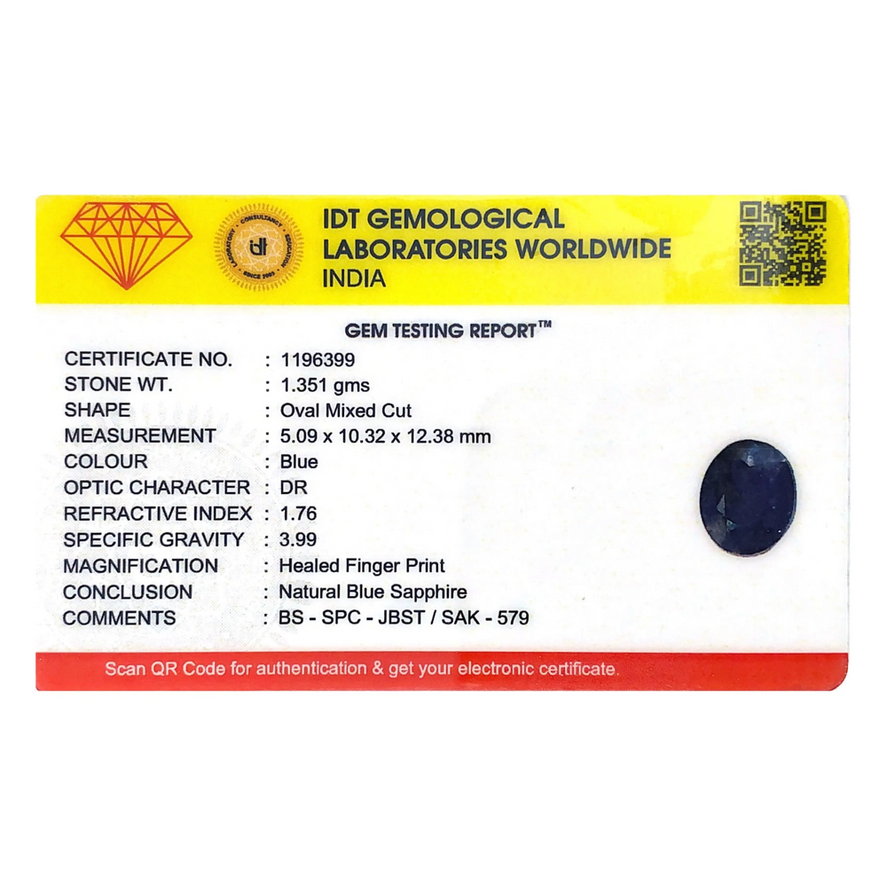 Blue Sapphire - 6.76 Carat