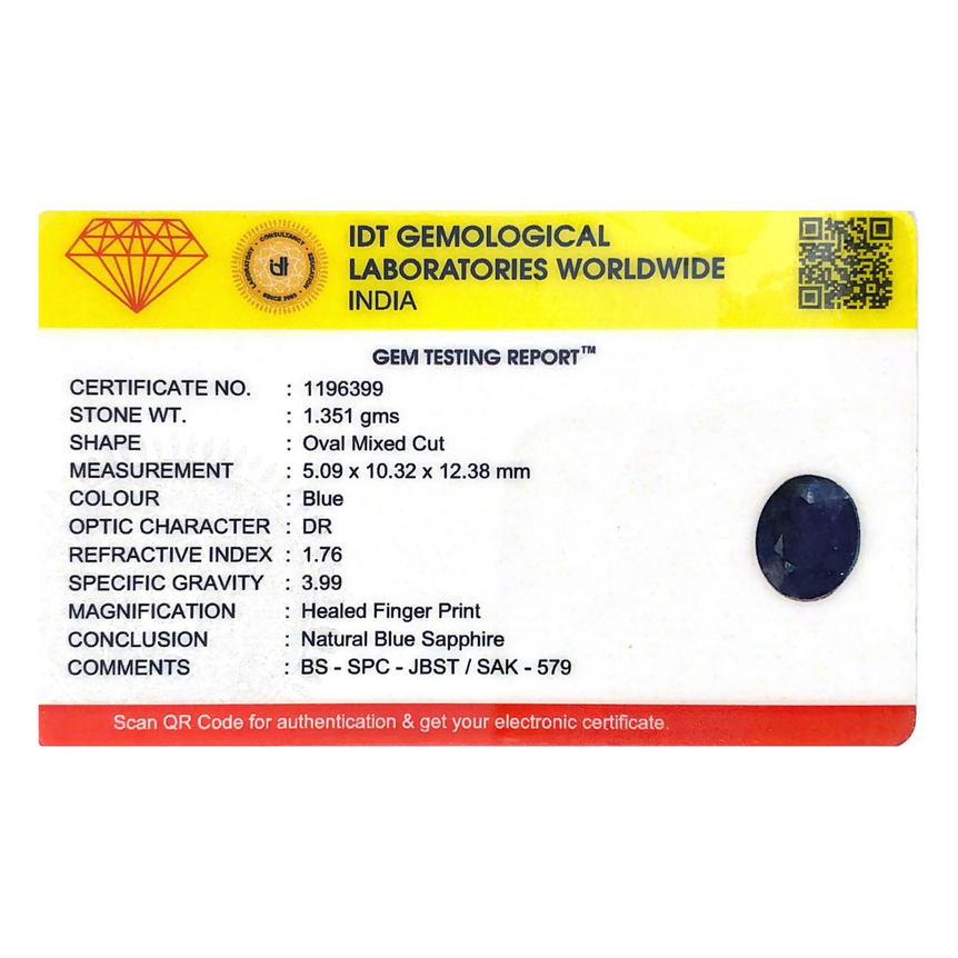 Blue Sapphire - 6.76 Carat