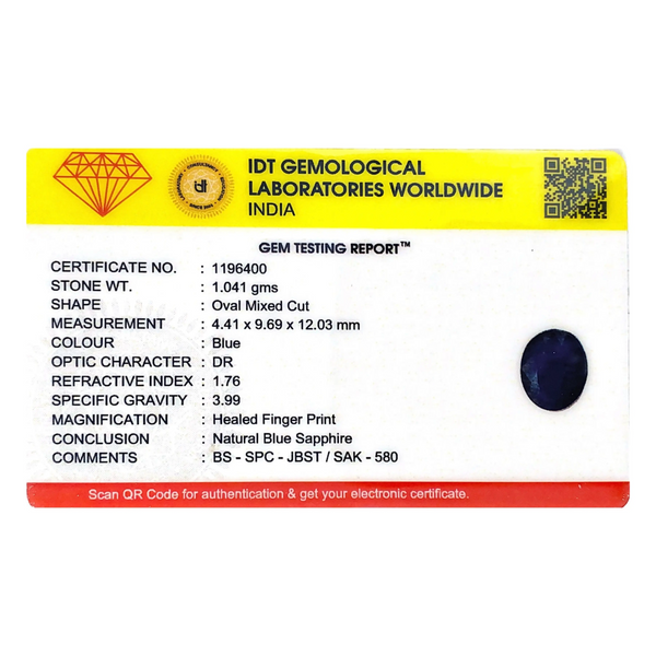 Blue Sapphire - 5.21 Carat