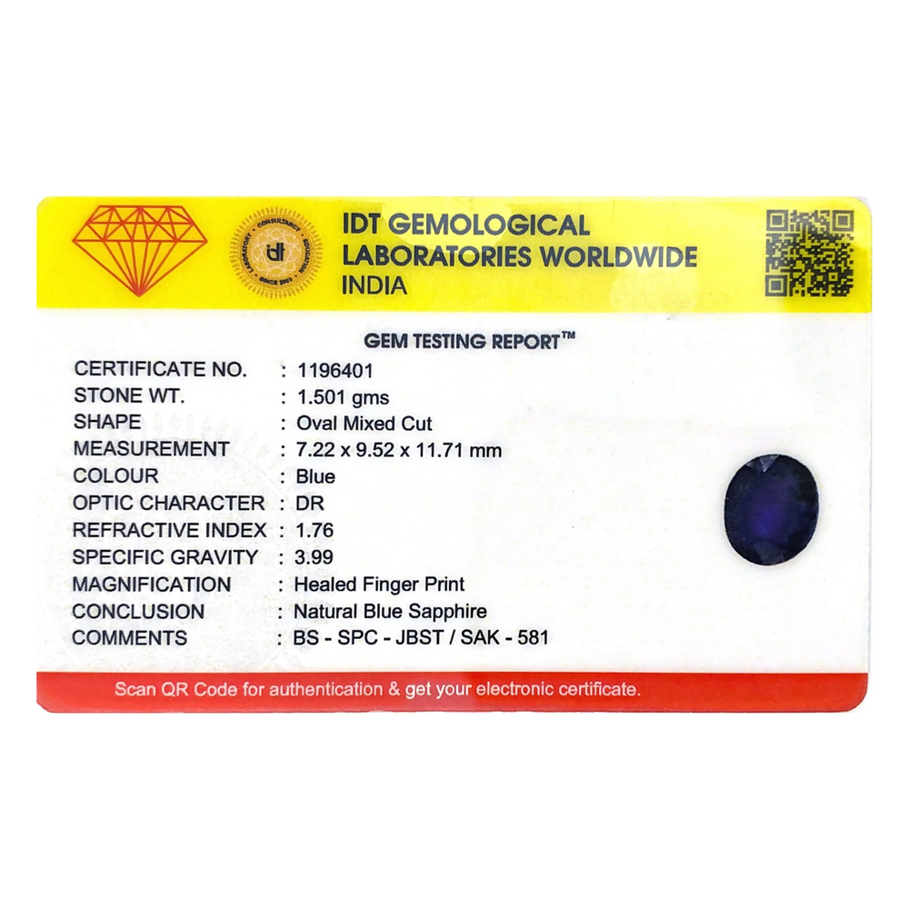 Blue Sapphire - 7.51 Carat