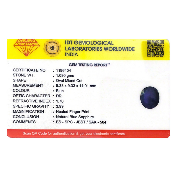 Blue Sapphire - 5.4 Carat