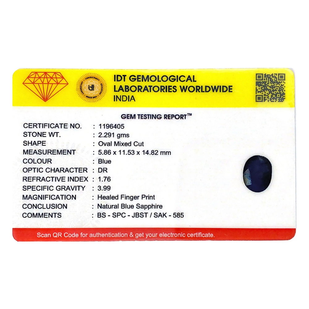 Blue Sapphire - 11.46 Carat