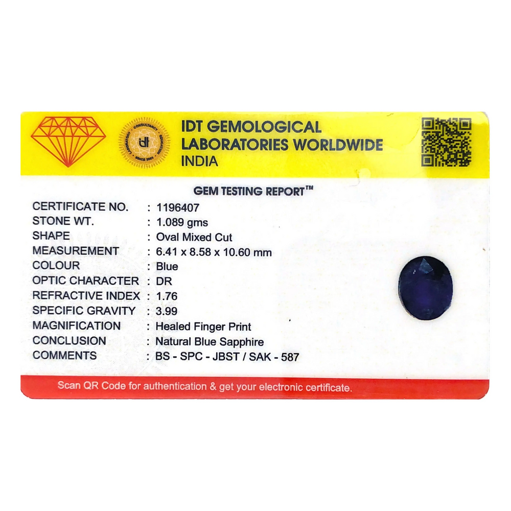 Blue Sapphire - 5.45 Carat