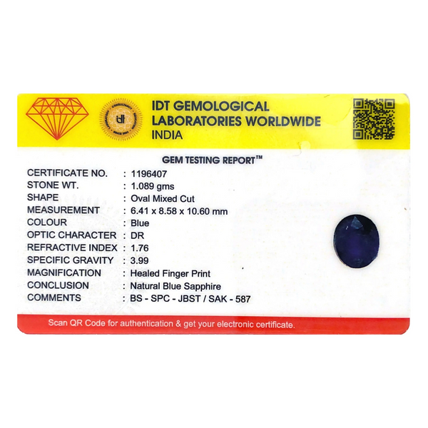 Blue Sapphire - 5.45 Carat