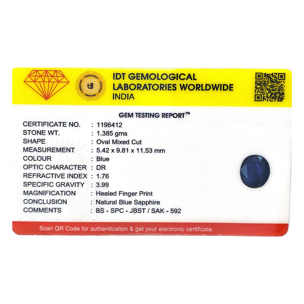 Blue Sapphire - 6.93 Carat