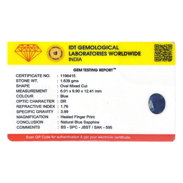 Blue Sapphire - 8.2 Carat