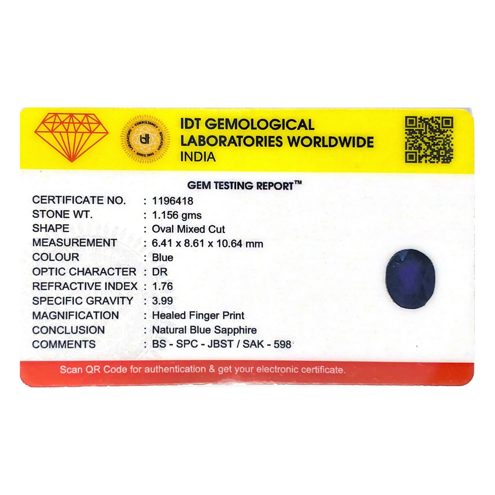 Blue Sapphire - 5.78 Carat