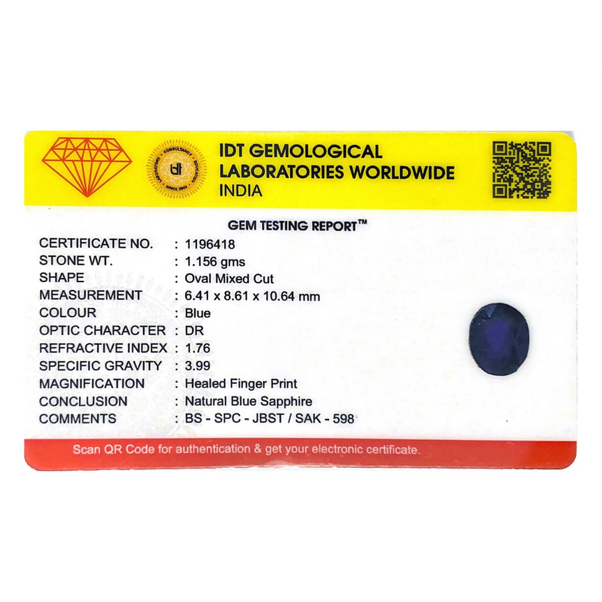 Blue Sapphire - 5.78 Carat