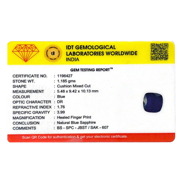 Blue Sapphire - 5.93 Carat