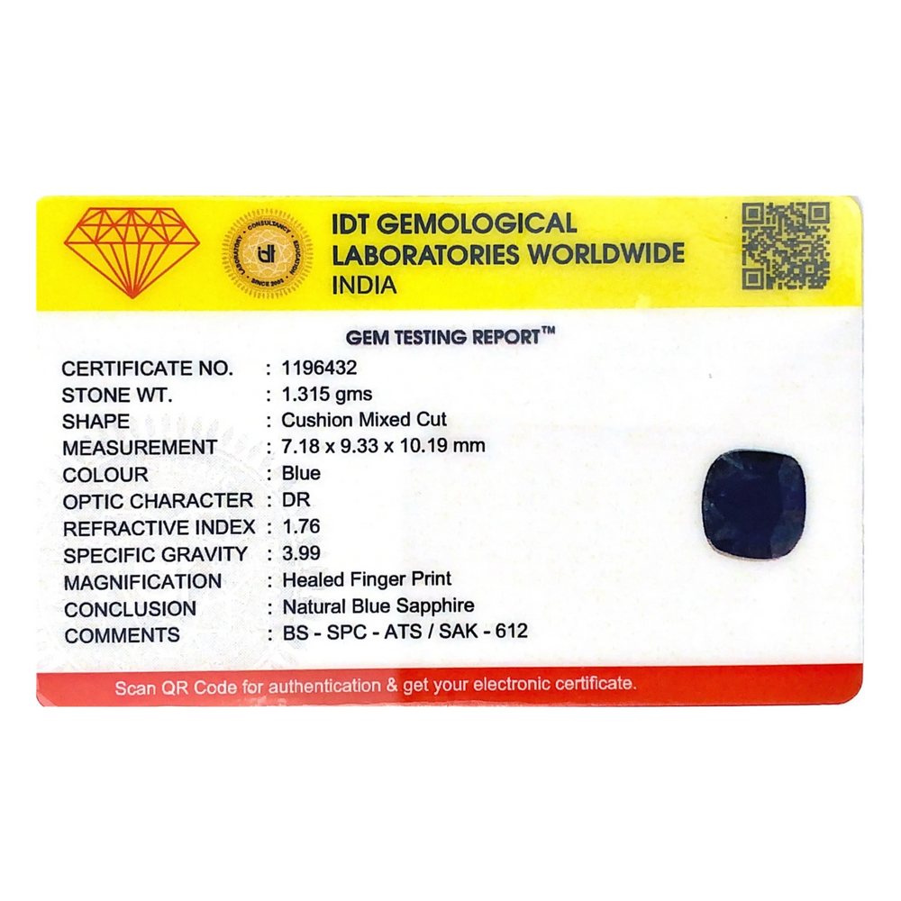 Blue Sapphire - 6.58 Carat