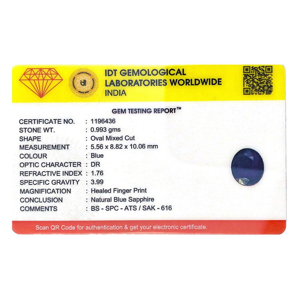 Blue Sapphire - 4.97 Carat