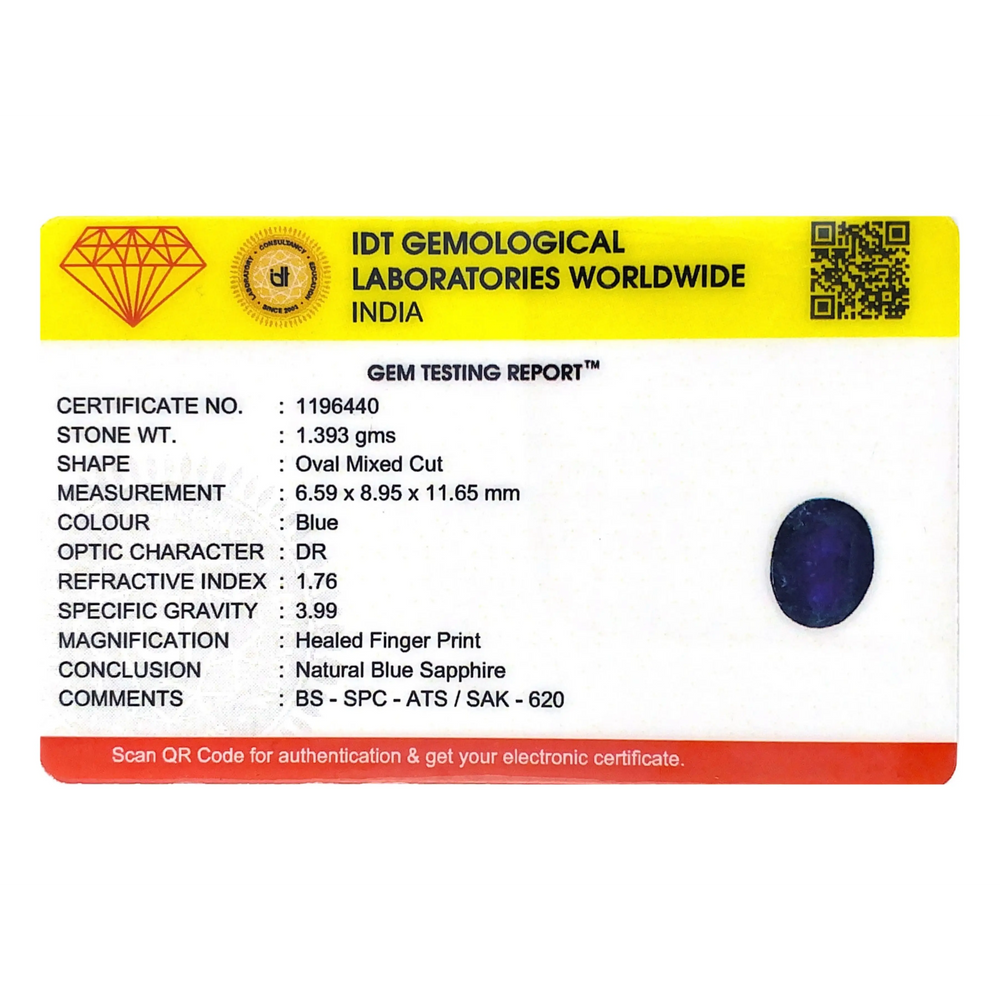 Blue Sapphire - 6.97 Carat