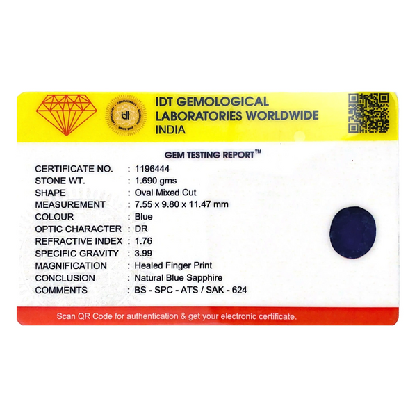 Blue Sapphire - 8.45 Carat