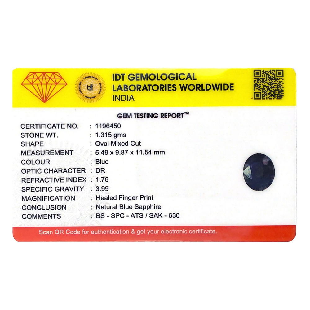 Blue Sapphire - 6.58 Carat