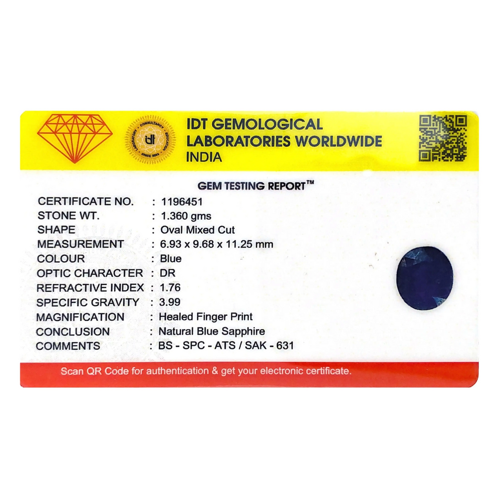 Blue Sapphire - 6.8 Carat