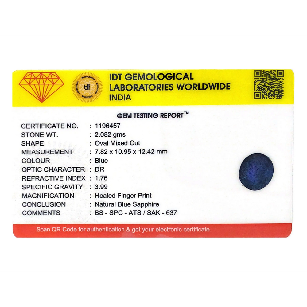 Blue Sapphire - 10.41 Carat