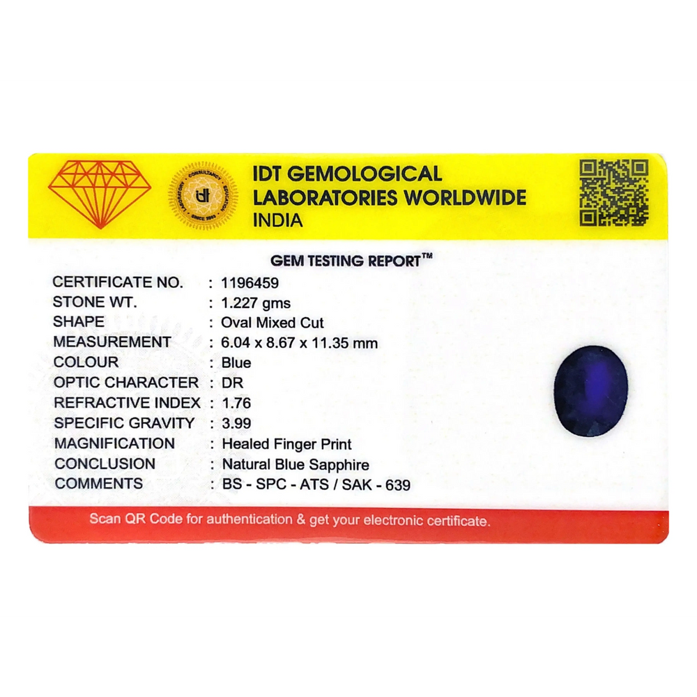 Blue Sapphire - 6.14 Carat