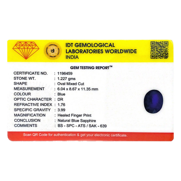 Blue Sapphire - 6.14 Carat