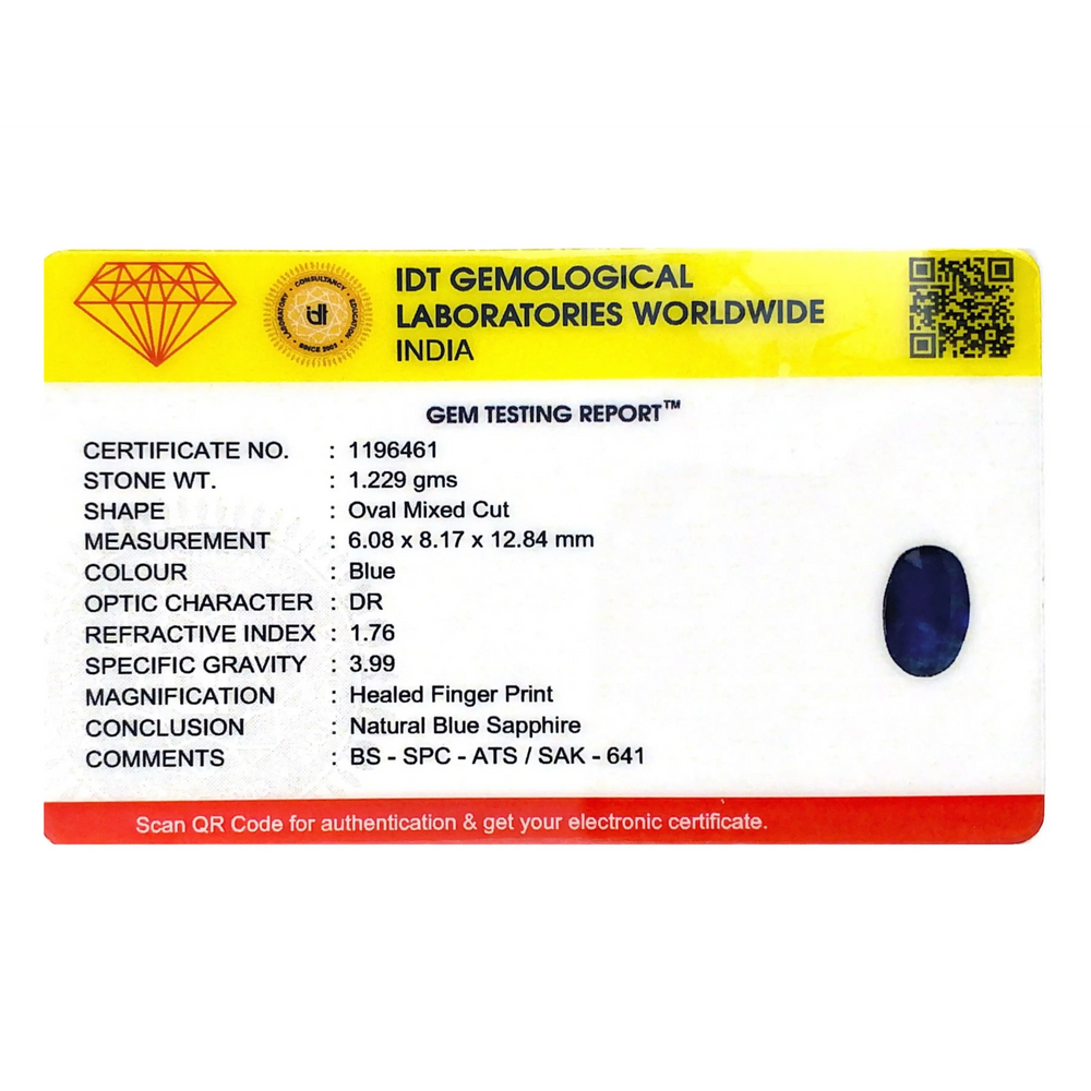 Blue Sapphire - 6.15 Carat