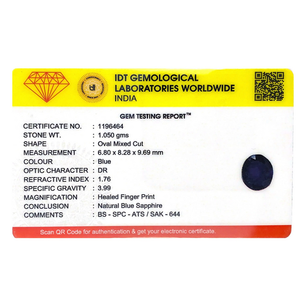 Blue Sapphire - 5.25 Carat