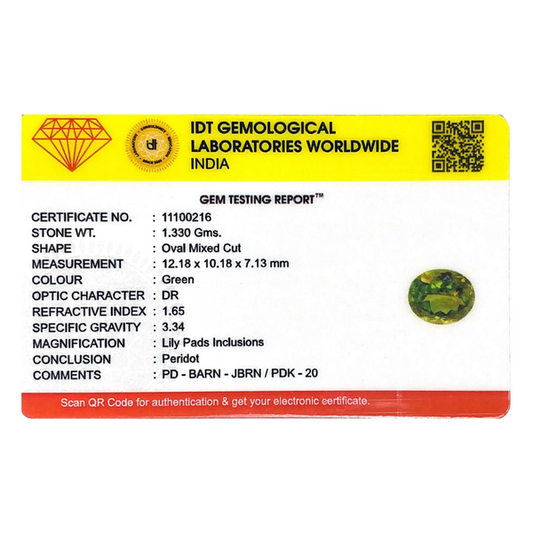 Peridot - 6.65 Carat