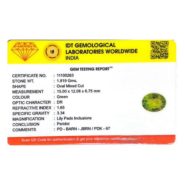Peridot - 9.1 Carat