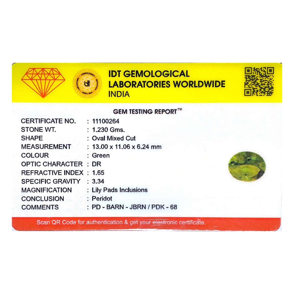 Peridot - 6.15 Carat