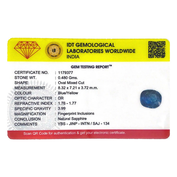 Bi-Color Sapphire (Pitambari) - 2.4 Carat - Pramogh