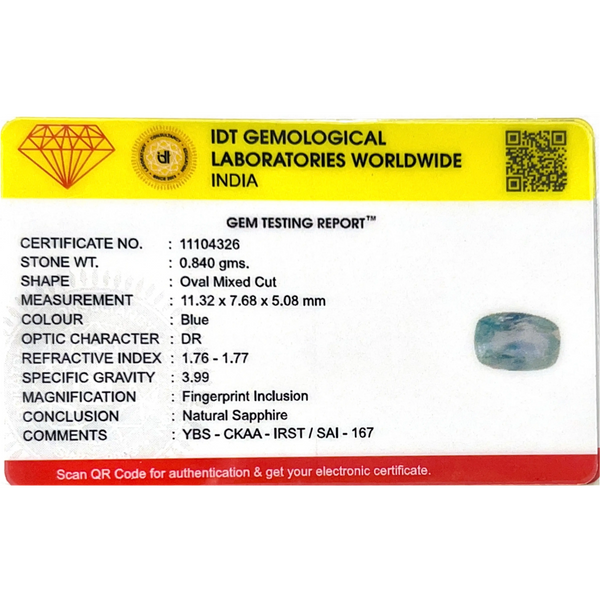 Blue Sapphire - 4.2 Carat