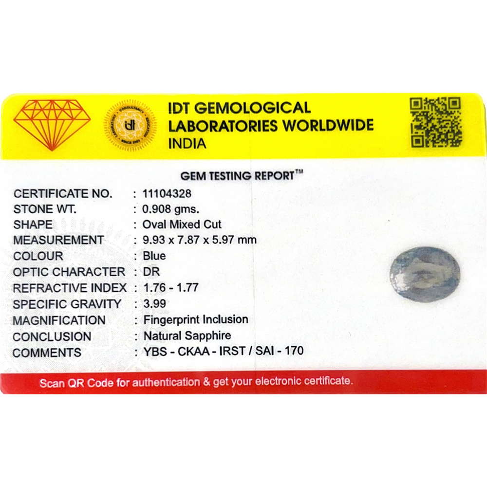 Blue Sapphire - 4.54 Carat