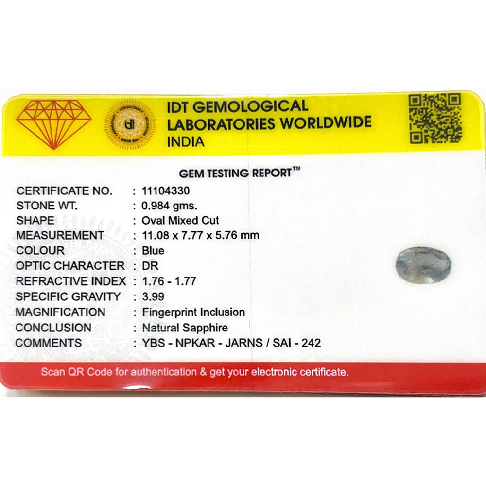 Blue Sapphire - 4.92 Carat