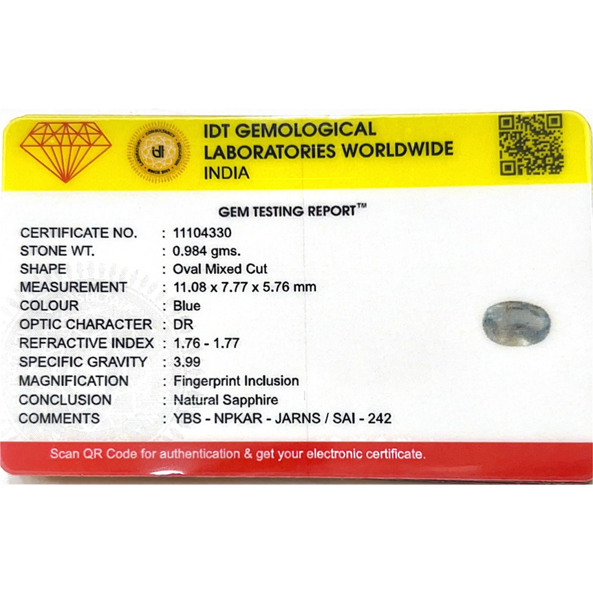 Blue Sapphire - 4.92 Carat