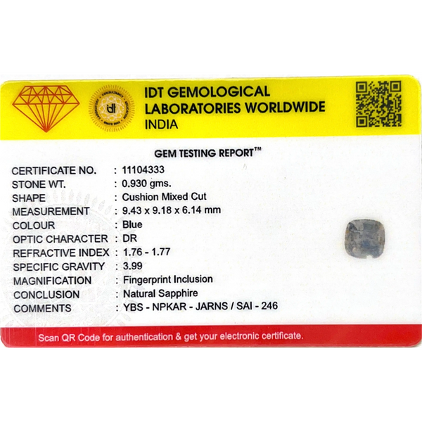 Blue Sapphire - 4.65 Carat