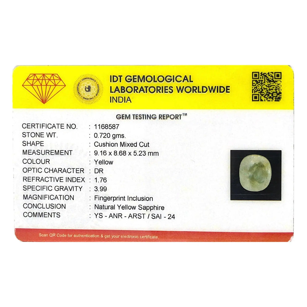 Yellow Sapphire - 3.6 Carat - Pramogh