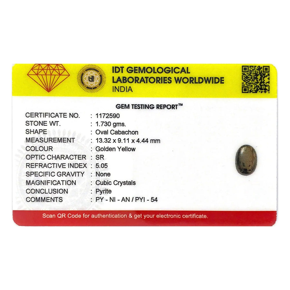 Golden Pyrite - 8.65 Carat - Pramogh