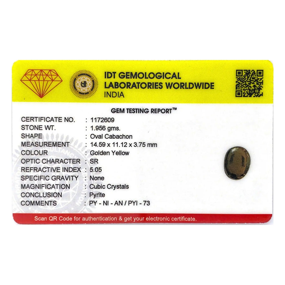 Golden Pyrite - 9.78 Carat - Pramogh