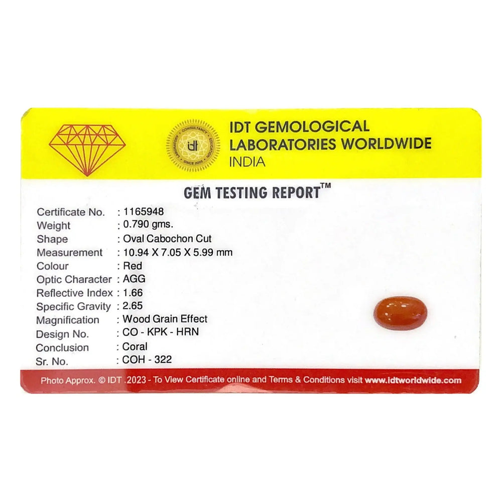 Red Coral - 3.95 Carat - Pramogh