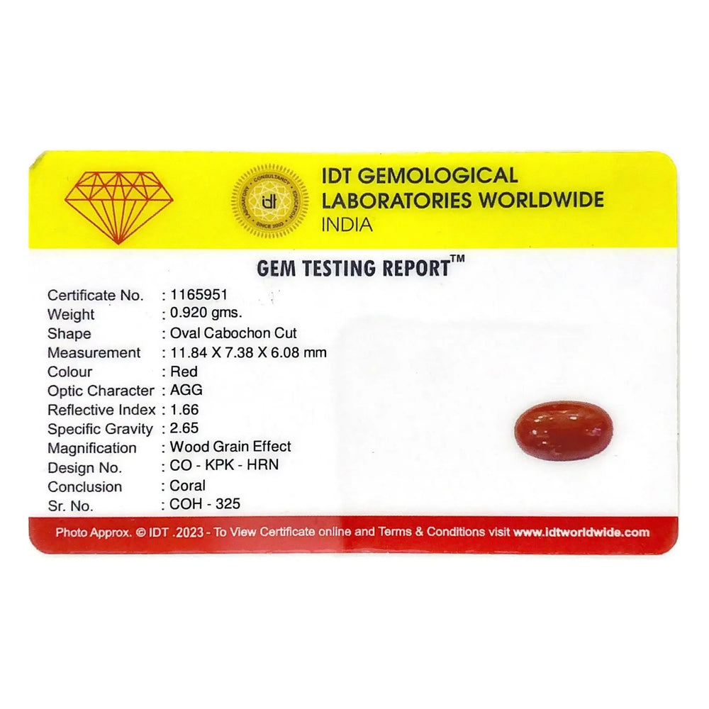 Red Coral - 4.6 Carat - Pramogh