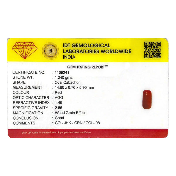 Red Coral - 5.2 Carat - Pramogh